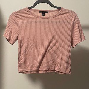 Women's Forever 21 Light Pink Crop Top